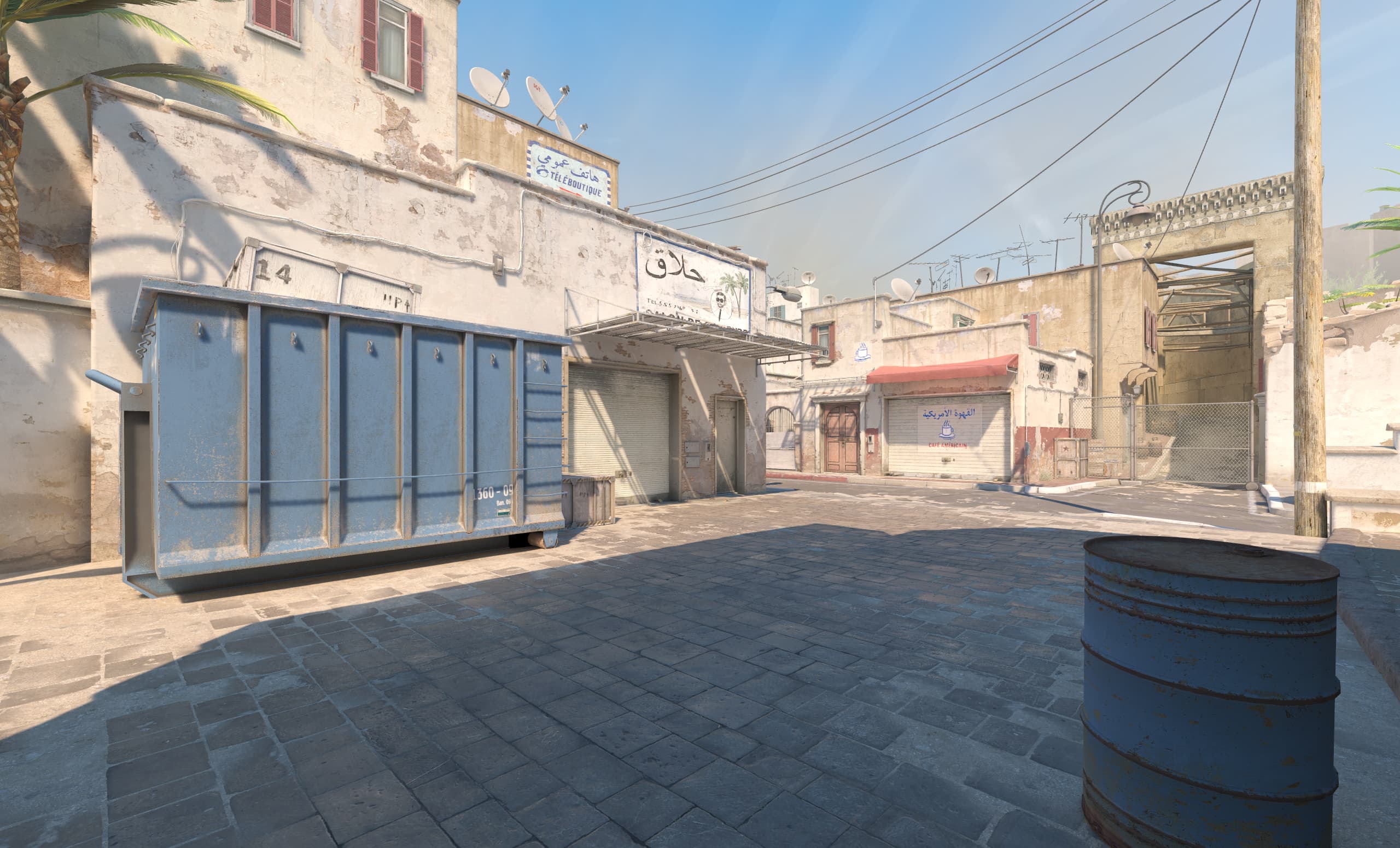 Dust II Long A doors in Counter-Strike 2, official Valve screenshot